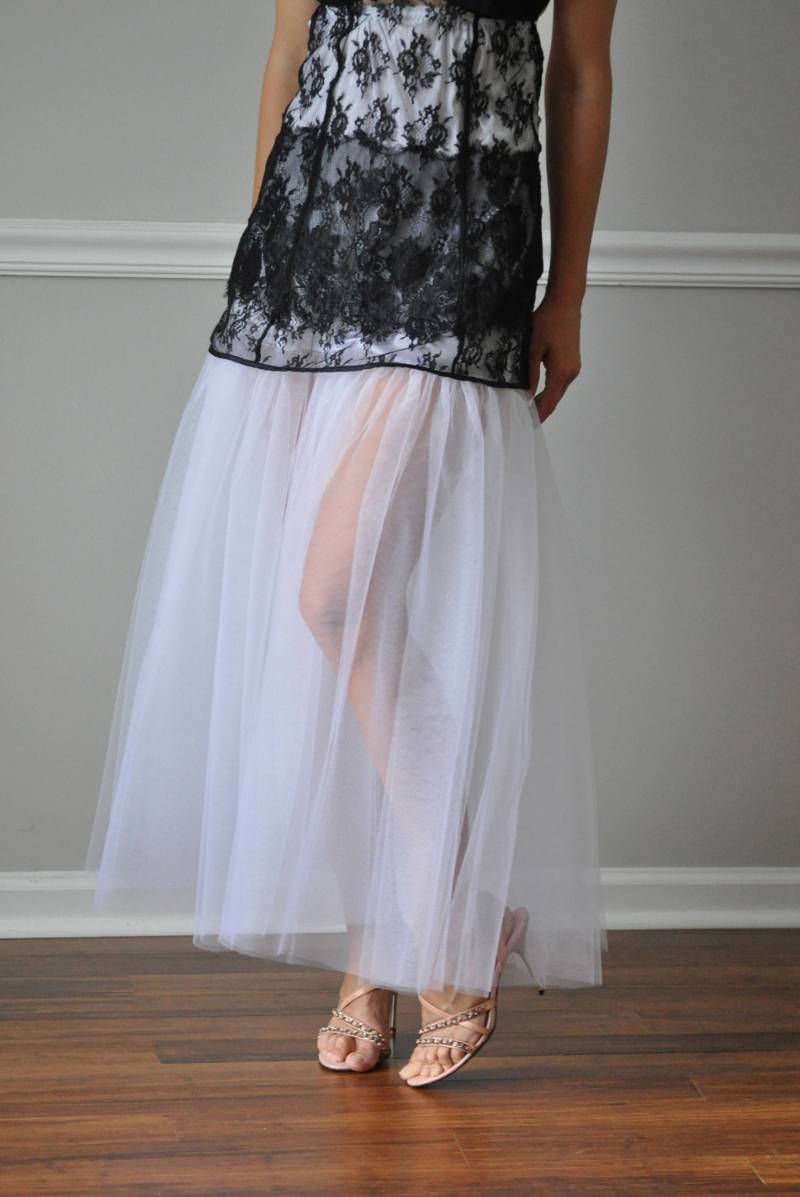 Rutschen Extender-Lange Weiße/Oder Creme Double-Layer Der Rüsche Steampunk Tüllunterrock Hochzeit, Brautjungfer, Größe Xs - Xxl Rutschen Extender-Lange Weiße/Oder Creme Double-Layer Der Rüsche Steampunk Tüllunterrock Hochzeit, Brautjungfer, Größe Xs - Xxl von BohemianBridalDress