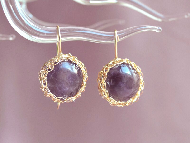 Amethyst Ohrringe, Gold Lila Schmuck, Geschenk Für Frauen, Sie Amethyst Ohrringe, Gold Lila Schmuck, Geschenk Für Frauen, Sie von BohemianPleasures