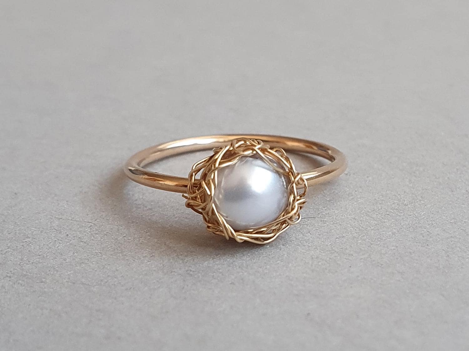 Gold Häkelperlen Ring Zarte Filled Schmuck Gold Häkelperlen Ring Zarte Filled Schmuck von BohemianPleasures