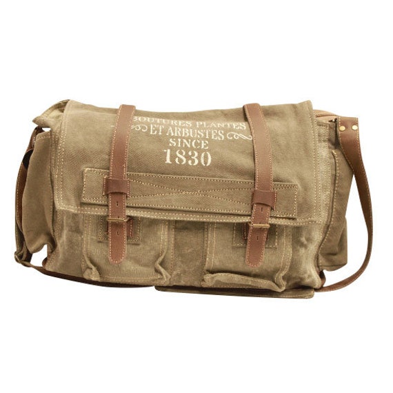 Satchel Bag Plantes Mit Lederakzenten von Bohemiobags