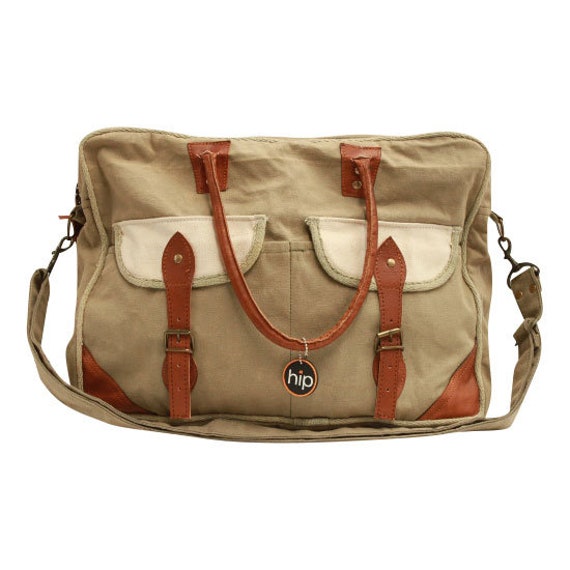 Umhängetasche Aus Canvas Mit Lederakzenten von Bohemiobags