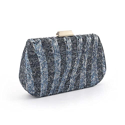 Bohend Mode Kupplung Tasche Paillette Funkeln Handtasche Hochzeit Party Vereine Funkelnd Clutches für Damen（Blau） von Bohend