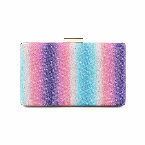 Bohend Mode Unterarmtasche Regenbogen Funkeln Handtasche Hochzeit Party Vereine Funkelnd Clutches für Damen von Bohend