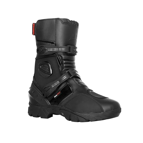 Bohmberg Dredd Herren Motorradstiefel, Biker Cross Dirt, stabile Motorrad Stiefel aus Leder, wasserresistent, verstärkten Protektoren - 44 von Bohmberg