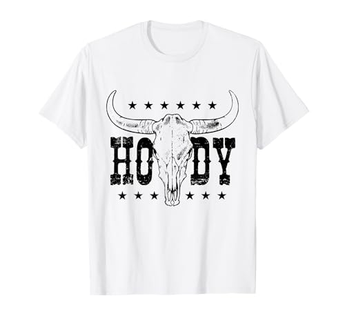 Kuh Schädel Howdy Western Punchy Vintage für Frauen Jungen T-Shirt Kuh Schädel Howdy Western Punchy Vintage für Frauen Jungen T-Shirt von Boho Cow Skull