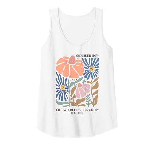 Damen Boho Wildflower Bibelvers Inspirierend Floral Frauen Teenager Tank Top von Boho Faith Apparel - Inspirational & Floral Tees