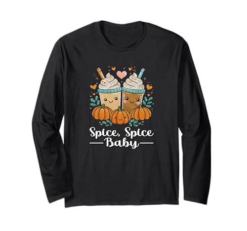 Spice Spice Baby Kawaii Pumpkin Spice Latte Lover Langarmshirt von Boho Fall Spooky Season Gifts Shirts & Hoodies