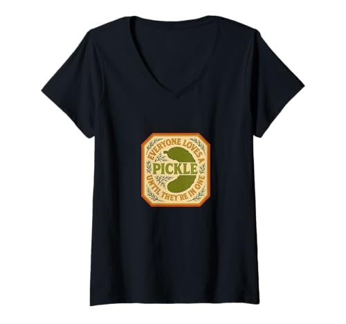 Damen Jeder liebt eine Gurke, bis sie in einem sind T-Shirt mit V-Ausschnitt Damen Jeder liebt eine Gurke, bis sie in einem sind T-Shirt mit V-Ausschnitt von Boho Humor Artworks Snugg