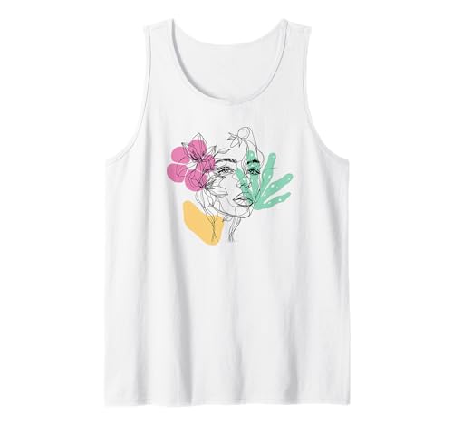 Mädchen-Silhouette-Collage im Boho-Design Tank Top Mädchen-Silhouette-Collage im Boho-Design Tank Top von Boho Style Floral Girl Silhouette Collage tees