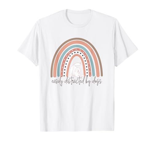 Easily Distracted by Dogs Boho Dog Lover Dog mom Women T-Shirt von Boho dog Mom easily distracted by dogs