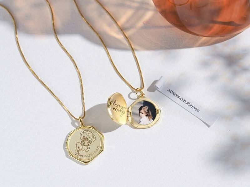 Erinnerungsgeschenk Fehlgeburts-Andenken Stillgeborenes Geschenk Muttertagsgeschenk Engel-Baby-Halskette Beileidsgeschenk Erinnerungshalskette von BohoEcoPhilia