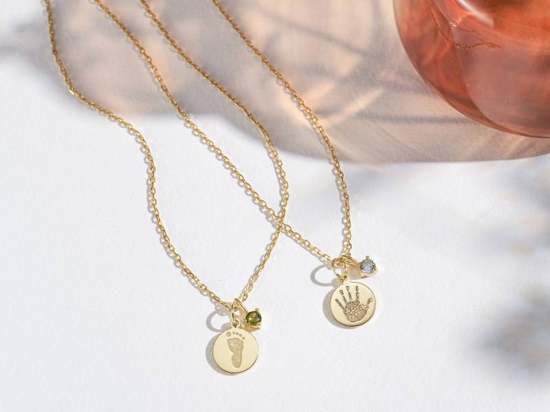 Neugeborene Halskette Fußabdruck Geschenk Für Neue Mutter Baby-Dusche-Halskette Neue Neugeborene Halskette Fußabdruck Geschenk Für Neue Mutter Baby-Dusche-Halskette Neue von BohoEcoPhilia