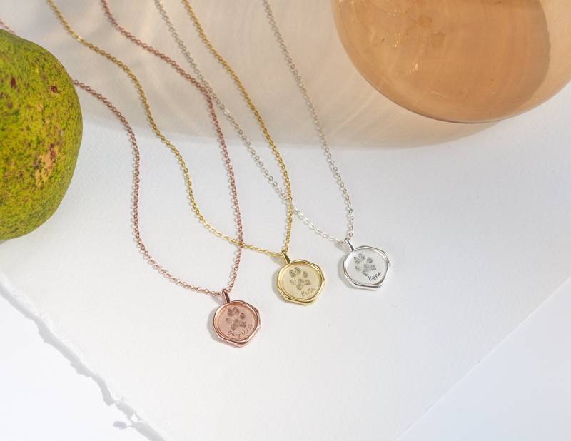 Pfoten Abdruck Halskette Ihr Haustier Pfote Individuelle Hundepfote Katzenpfote Trauernde Trauer Pfoten Abdruck Halskette Ihr Haustier Pfote Individuelle Hundepfote Katzenpfote Trauernde Trauer von BohoEcoPhilia