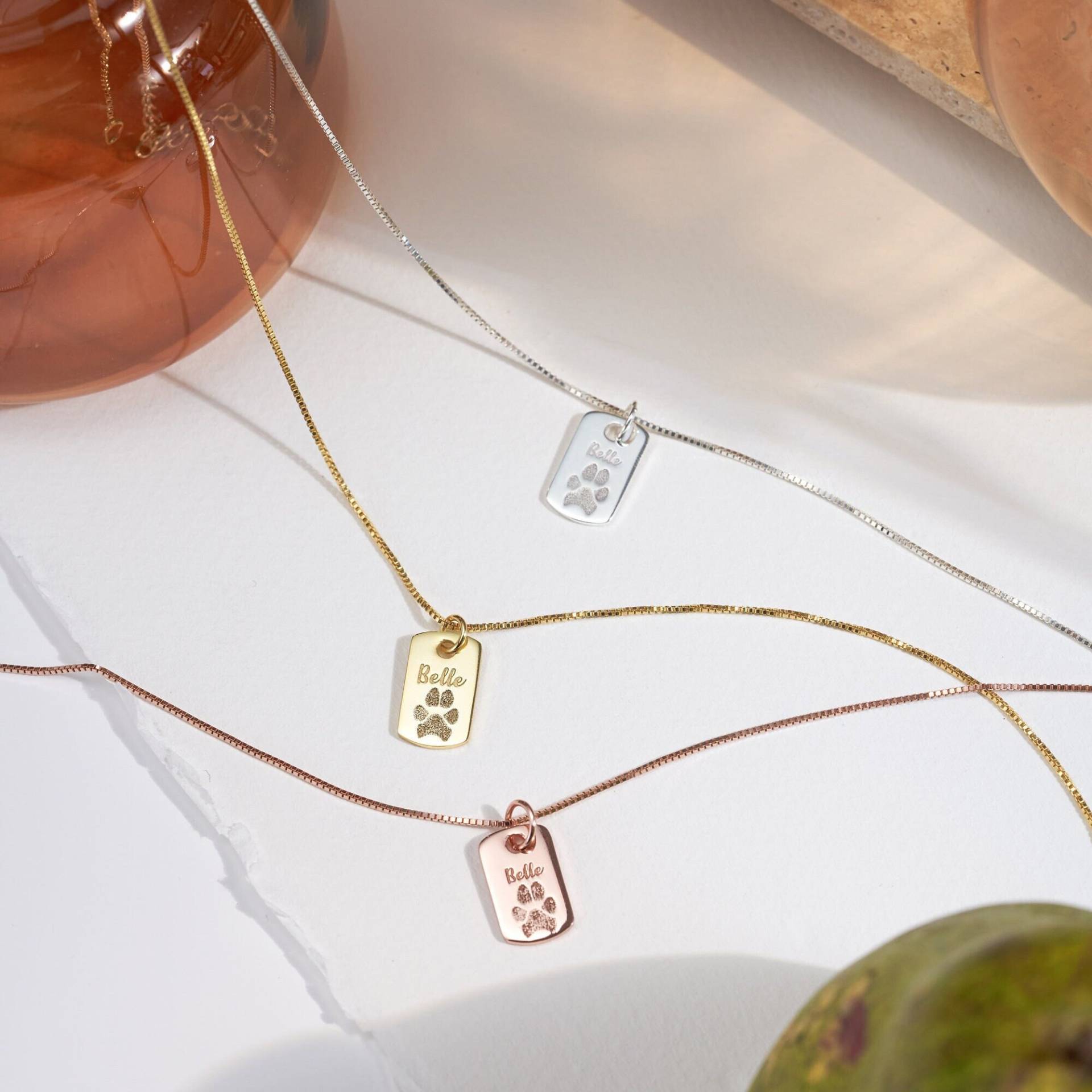 Pfotenabdruck Halskette Anhänger Haustier Pfote Abdruck Mit Gravur Hundemarke Hundepfote Pfotenabdruck Halskette Anhänger Haustier Pfote Abdruck Mit Gravur Hundemarke Hundepfote von BohoEcoPhilia