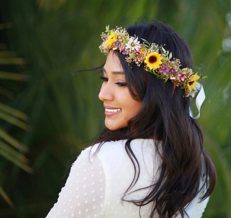 Sonnenblume Blumenkranz Rustikaler Wilder Gänseblümchenschmuck Sonnenblume Blumenkranz Rustikaler Wilder Gänseblümchenschmuck von BohoHaloCompany