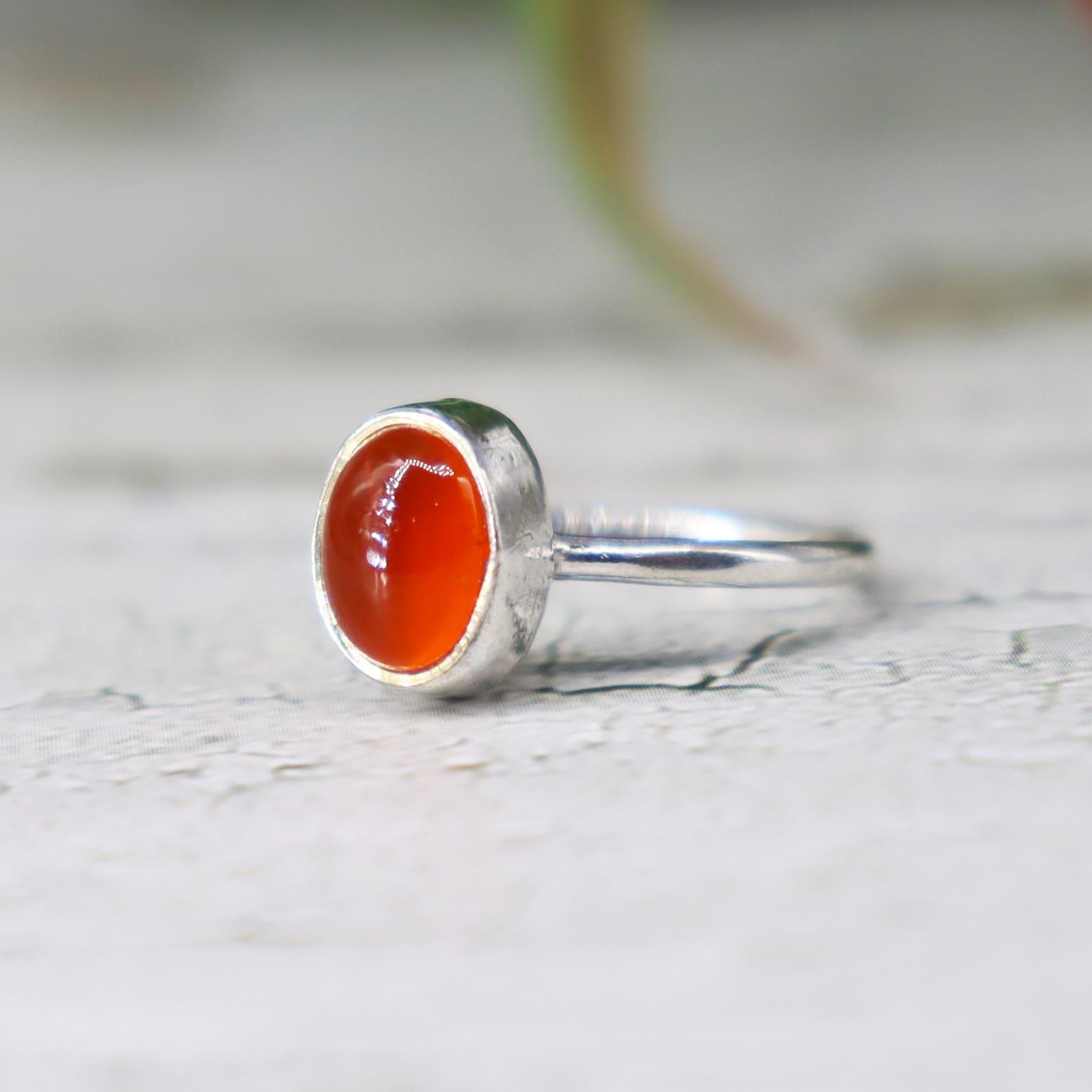 Natürlicher Karneol, Zierlicher Ring, Karneol Beliebte Oval Handgemachter Sterling Silber Schmuck Natürlicher Karneol, Zierlicher Ring, Karneol Beliebte Oval Handgemachter Sterling Silber Schmuck von BohoMagicShop925