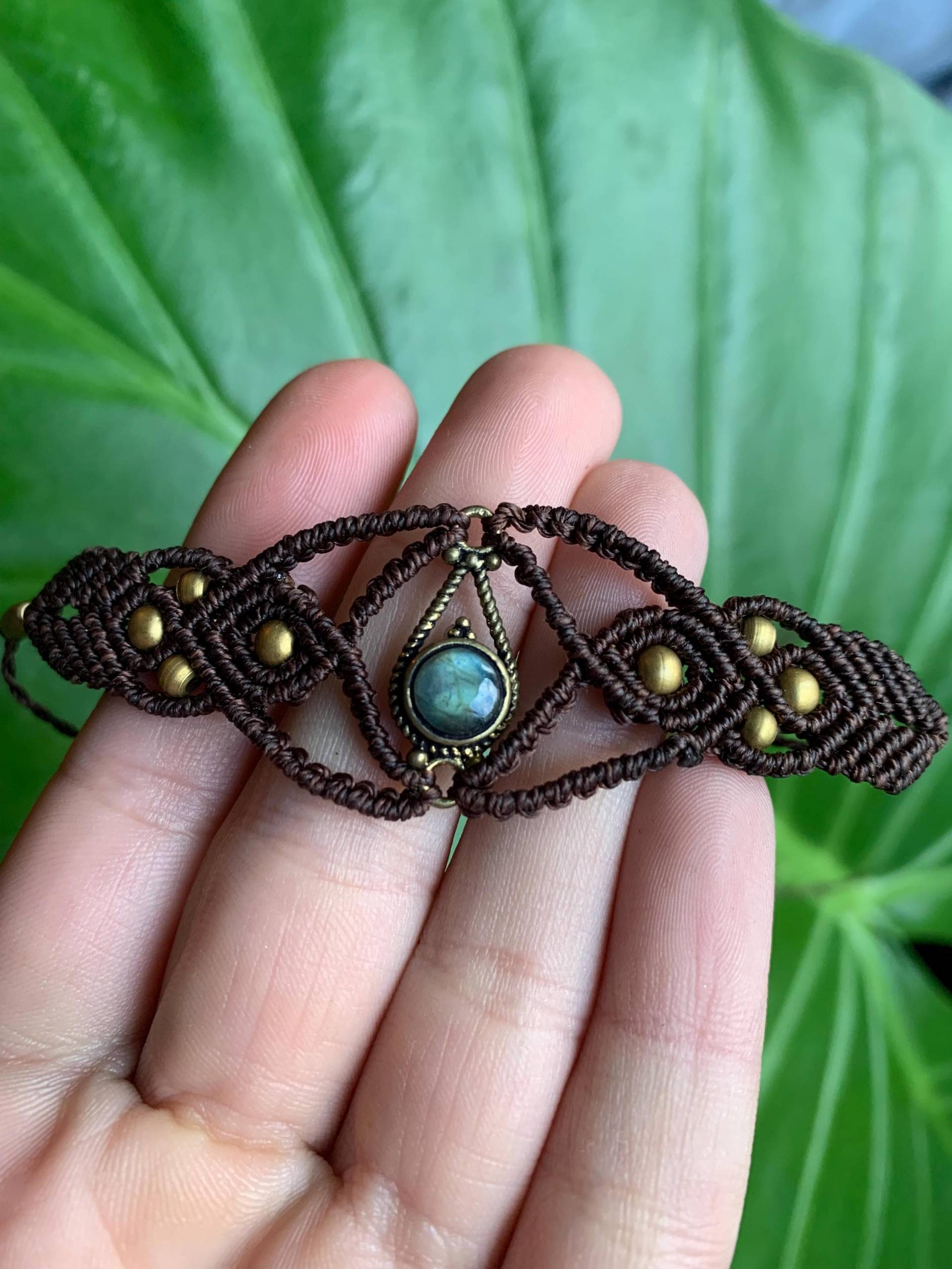 Makramee Kette Mit Labradorit Anhänger Makramee Kette Mit Labradorit Anhänger von BohoSoulLiz