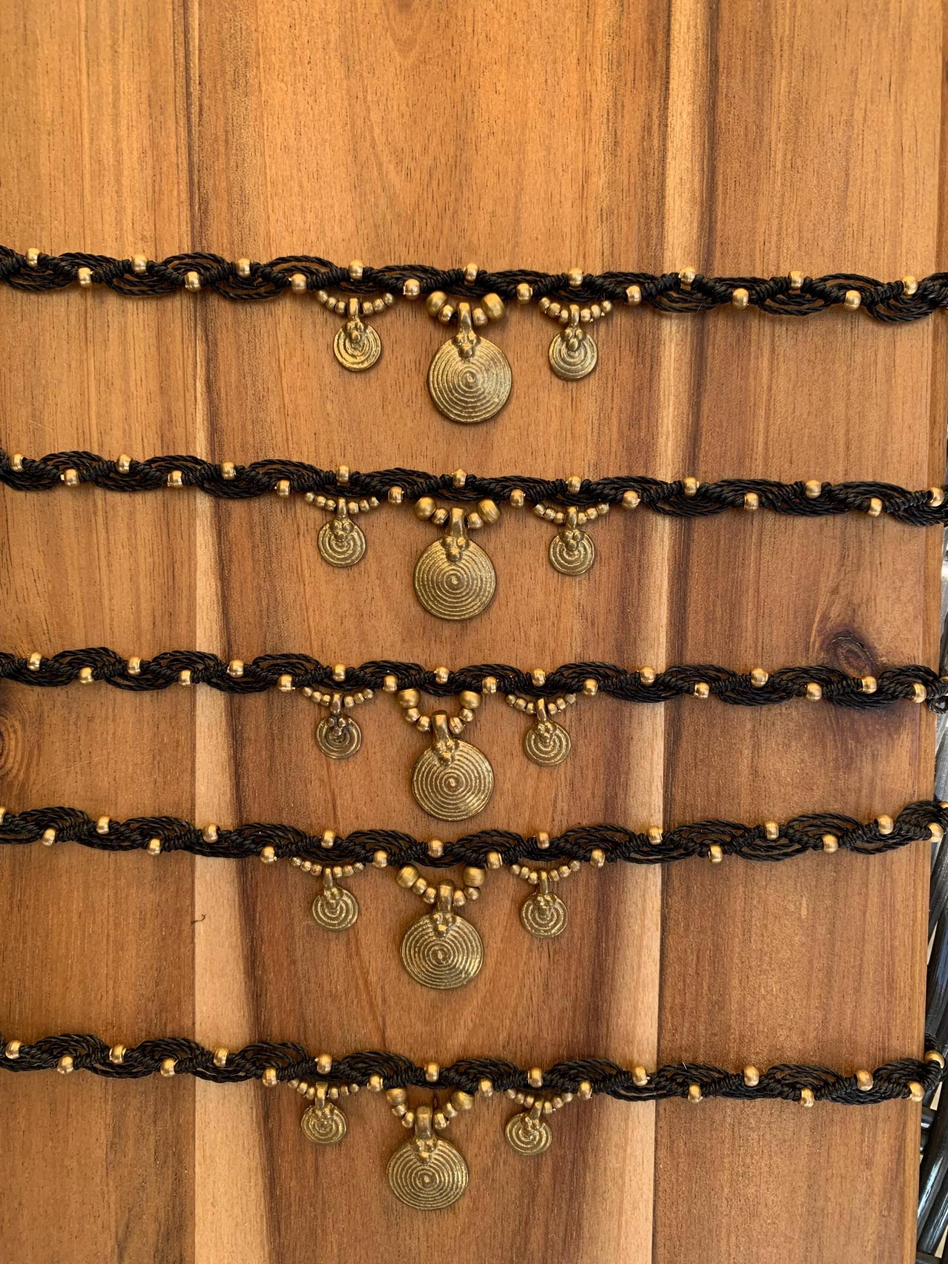 Makramee Kette Mit Messinganhänger Makramee Kette Mit Messinganhänger von BohoSoulLiz