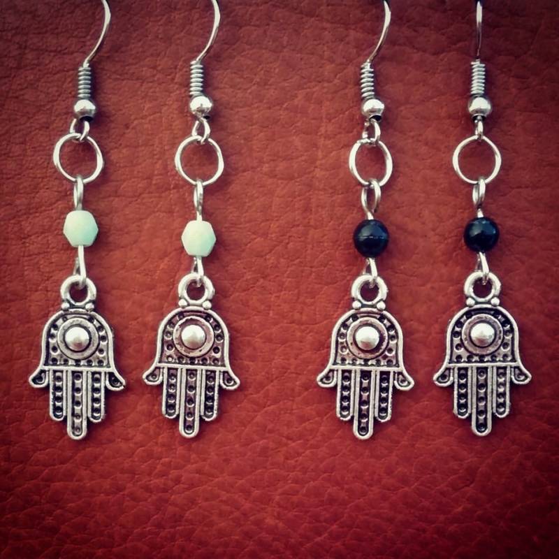Divine/Hamsa Ohrringe Zen Yoga Hippie Boho Silber Divine/Hamsa Ohrringe Zen Yoga Hippie Boho Silber von BohoTribeCo