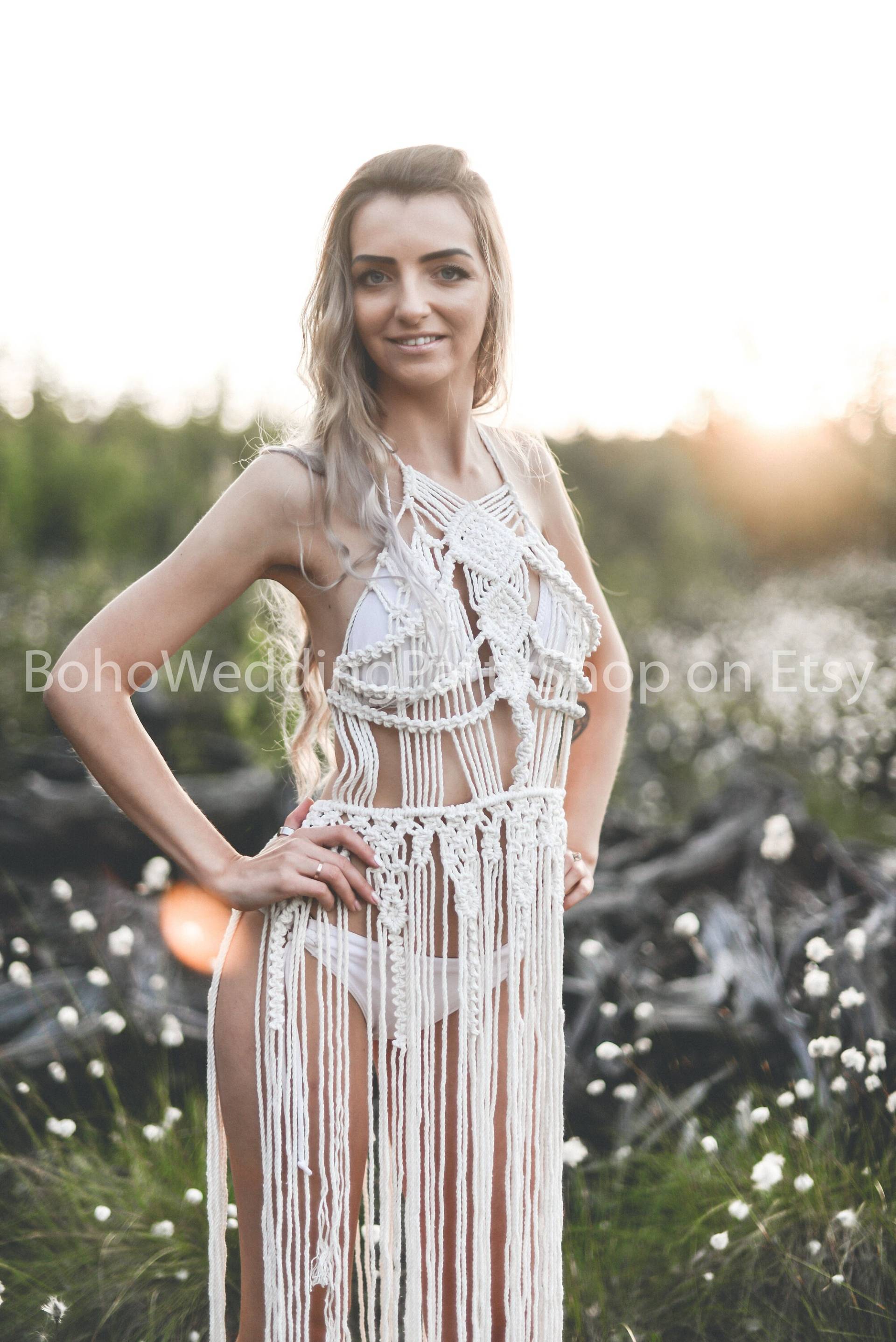 Makramee Kleid, Festival Boho Strandkleid, Kleidung, Outfit, Coachella Kleid Makramee Kleid, Festival Boho Strandkleid, Kleidung, Outfit, Coachella Kleid von BohoWeddingPartyShop