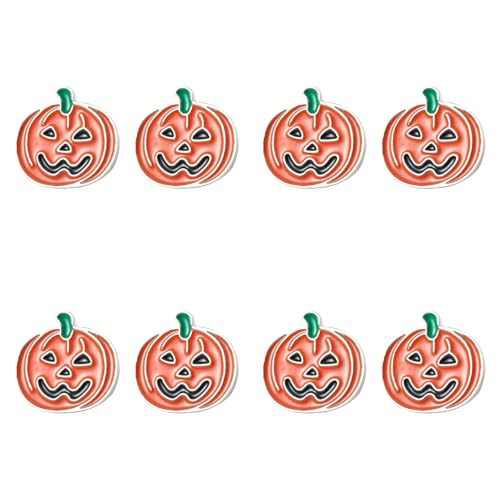Bohue 4 Paar Halloween-Kürbis-Ohrringe, Halloween-Schmuck, Ohrstecker, lächelndes Gesicht, Kürbis-Ohrring, Damen, Mädchen, Schmuck für Partyzubehör von Bohue