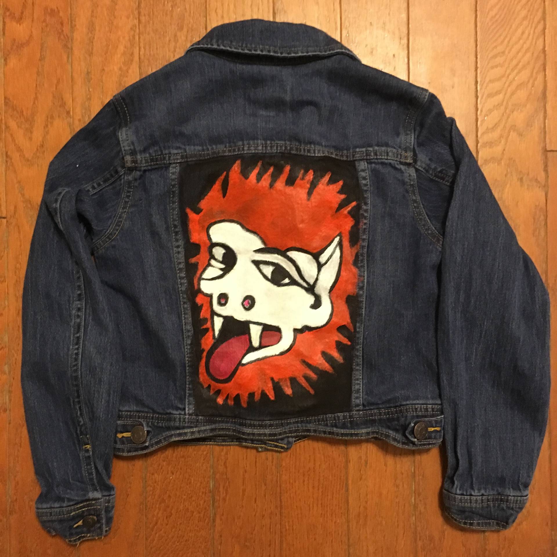 Bemalte Werwolf Monster Kleinkinder Denim Jeansjacke Bemalte Werwolf Monster Kleinkinder Denim Jeansjacke von BoisterousMirth