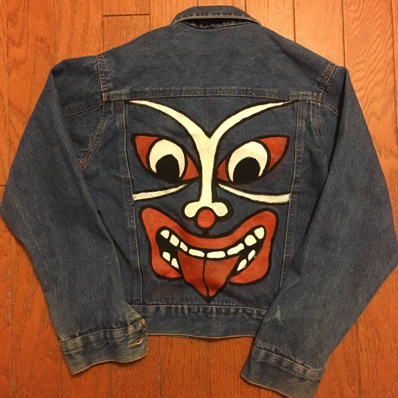Malte Tiki Monster Kinder Jeansjacke Malte Tiki Monster Kinder Jeansjacke von BoisterousMirth