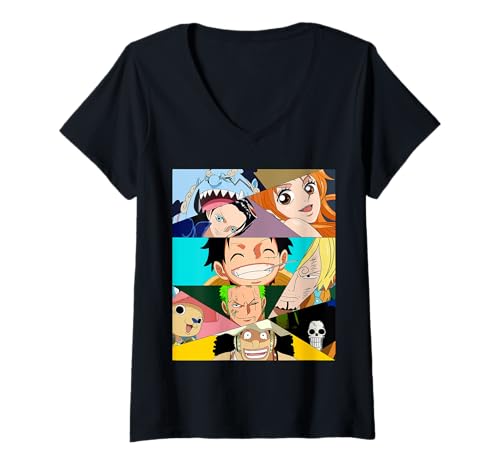 Damen T-Shirts mit Anime-Grafik T-Shirt mit V-Ausschnitt von Bokchu