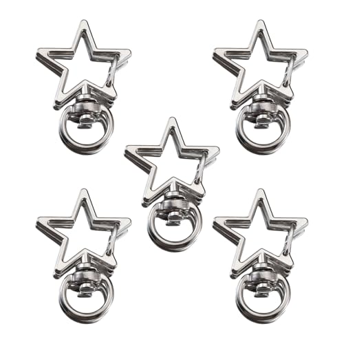 5pcs Zeitgenössischer Leichtmetallschlüsselhalter Einzigartige Form Für Schlüsselanhänger Rucksäcke Und Telefonzubehör Praktische Konstruktion von Bokcztml