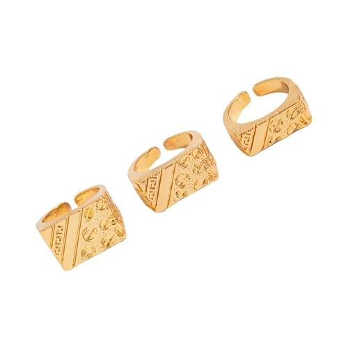 Bokcztml 3 Stück einzigartige, verstellbare Öffnung, stilvoller Blickfang, Schmuck für den täglichen Gebrauch, Jugendmode, Mehrzweck-Ringe, Einheitsgröße, Wie beschrieben, Wie beschrieben von Bokcztml