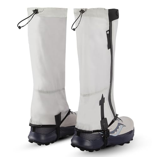 Bokcztml Atmungsaktive silikonbeschichtete Schneegamaschen für Männer und Frauen, vollständige Wadenabdeckung und sicherer Schuh-Reißverschluss, lange Beingamaschen, reißfest, silikonbeschichtete von Bokcztml