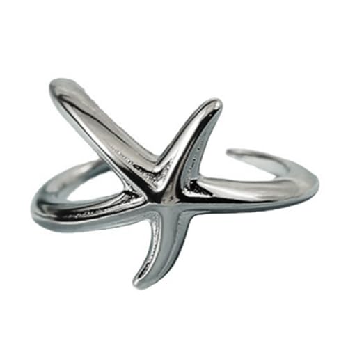 Bokcztml Elegante Seestern-Ringe mit offenem Ende, modisches Accessoire, tragbar für trendige Frauen, suchen einzigartige Mode-Stücke, einzigartige Geschenke für Frauen, Einheitsgröße, Wie beschrieben von Bokcztml