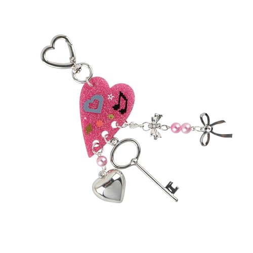 Bokcztml Mode Acrylherz Keychain Stylish Key Schmuck Einzigartige Schlüsselhalter Acryl Textur Für Jugendliche Frauen Vorhanden von Bokcztml