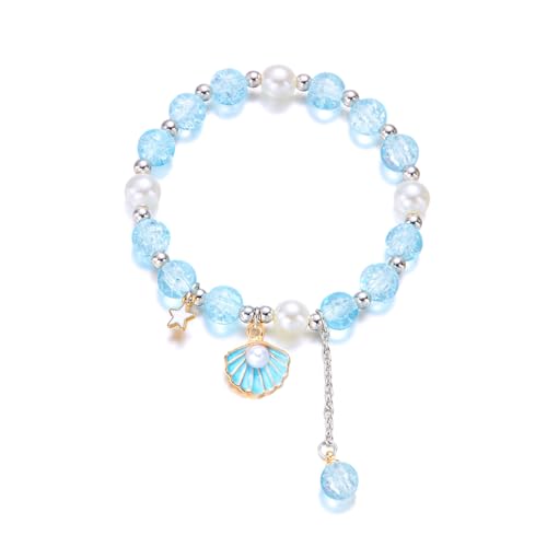 Bokcztml Stilvoller, vom Meer inspirierter Charm, zarte Handkette, bequemes Armband, Schmuck für Frauen, für den täglichen Gebrauch, religiöser Kommunionsschmuck, Einheitsgröße, Wie beschrieben von Bokcztml