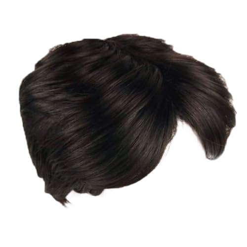 Mittlere Getrennte Perücken Männer Kurzes Synthetisches Haar Natürliche Aussehen Perücken Haarstück Mode Hairpatches Für Schnelle Frisur von Bokcztml