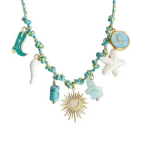 Verstellbare Kupferkette mit Meeresleben-Charm, einschließlich Muscheln, Seestern und Perlen, Akzent für Freizeitkleidung, Urlaub, Schichtkette, Einheitsgröße, Wie beschrieben, Wie beschrieben Verstellbare Kupferkette mit Meeresleben-Charm, einschließlich Muscheln, Seestern und Perlen, Akzent für Freizeitkleidung, Urlaub, Schichtkette, Einheitsgröße, Wie beschrieben, Wie beschrieben von Bokcztml