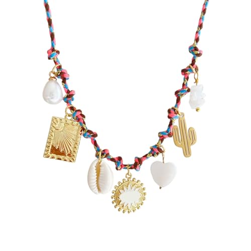Verstellbare Kupferkette mit Meeresleben-Charm, einschließlich Muscheln, Seestern und Perlen, Akzent für Freizeitkleidung, Urlaub, Schichtkette, Einheitsgröße, Wie beschrieben, Wie beschrieben Verstellbare Kupferkette mit Meeresleben-Charm, einschließlich Muscheln, Seestern und Perlen, Akzent für Freizeitkleidung, Urlaub, Schichtkette, Einheitsgröße, Wie beschrieben, Wie beschrieben von Bokcztml