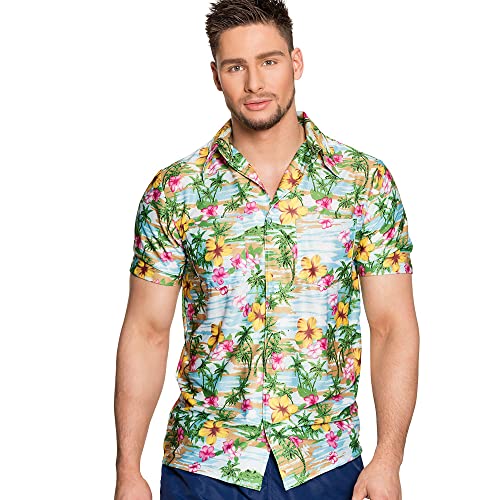 Boland 52223 - Hawaii-Hemd Paradise, für Herren, Mehrfarbig, Shirt, Kurzarm, Hawaii, Tropical, Strand, Sommer, Urlaub, Kostüm, Karneval, Mottoparty, Beach Party von Boland