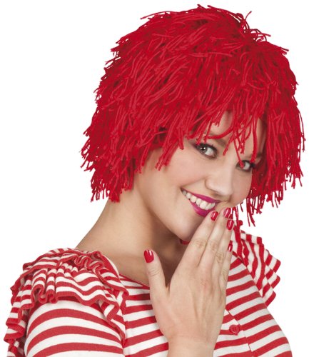 Boland 86204 - Perücke Fuzz, Unisex, Clown, Kobolt, mittellange Zottelmähne, rote Haare, Kostüm, Karneval, Mottoparty von Boland