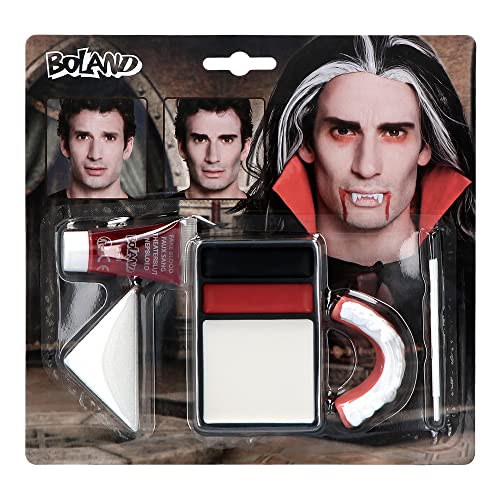 Boland 45086 - Schminkset Vampir, mehrteiliges Make-Up Set für Karneval oder Halloween, Schminke für Faschingskostüme von Boland