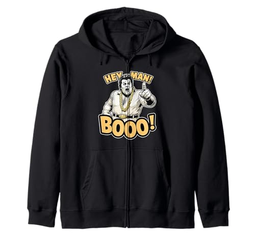 Lustiger Hey Man Boo Style Retro Bühnenkunst Kapuzenjacke von Bold Ghostly Rocker Costume Throwback Design Vibes