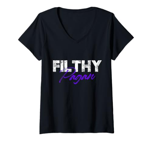 Damen Dreckiges, heidnisches, mutiges Statement-Design T-Shirt mit V-Ausschnitt Damen Dreckiges, heidnisches, mutiges Statement-Design T-Shirt mit V-Ausschnitt von Bold Pagan Expressions