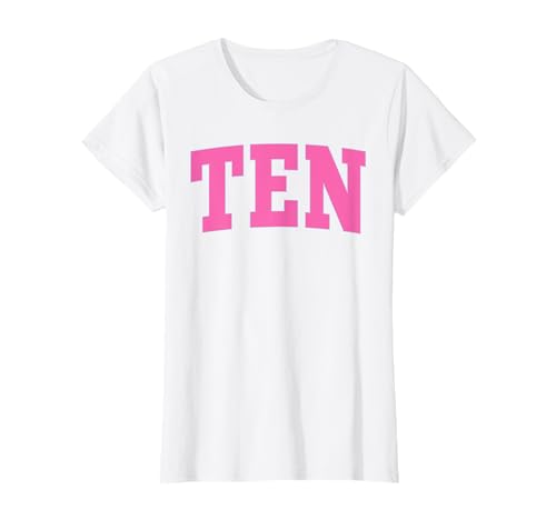 Ten Bold Pink Design 10th Birthday 10-Year-Old Girl T-Shirt Ten Bold Pink Design 10th Birthday 10-Year-Old Girl T-Shirt von Bold Pink 10th Birthday Design