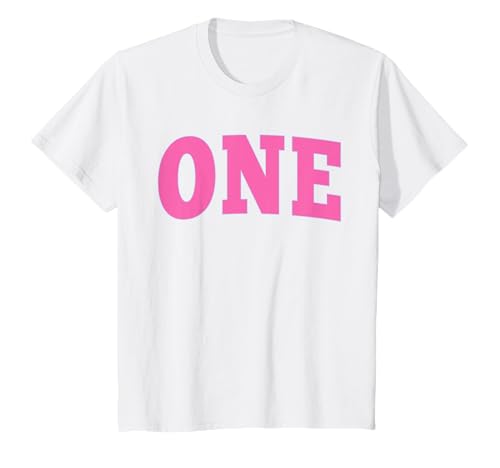 One Bold Pink Design 1st Birthday 1-Year-Old Girl T-Shirt von Bold Pink 1st Birthday Design