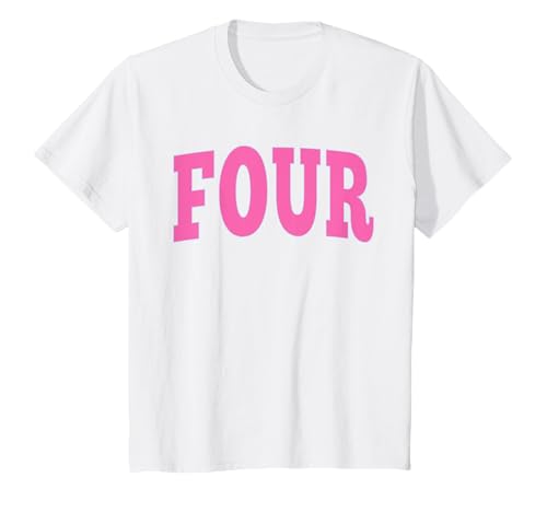 Four Bold Pink Design 4th Birthday 4-Year-Old Girl T-Shirt Four Bold Pink Design 4th Birthday 4-Year-Old Girl T-Shirt von Bold Pink 4th Birthday Design