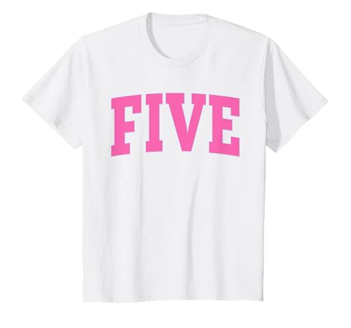 Five Bold Pink Design 5th Birthday 5-Year-Old Girl T-Shirt Five Bold Pink Design 5th Birthday 5-Year-Old Girl T-Shirt von Bold Pink 5th Birthday Design
