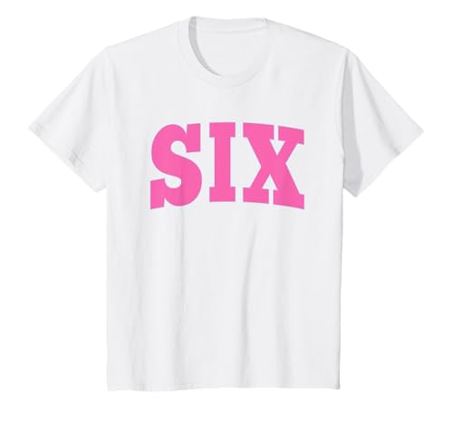 Six Bold Pink Design 6th Birthday 6-Year-Old Girl T-Shirt Six Bold Pink Design 6th Birthday 6-Year-Old Girl T-Shirt von Bold Pink 6th Birthday Design