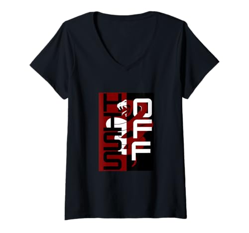 Damen Hände Weg Schlangenwarnung T-Shirt mit V-Ausschnitt Damen Hände Weg Schlangenwarnung T-Shirt mit V-Ausschnitt von Bold Snakes Serpent Enthusiast Venomous