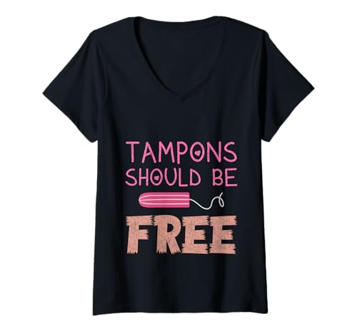 Damen Tampons Should Be Free - Feministisches & Empowering Zitat T-Shirt mit V-Ausschnitt Damen Tampons Should Be Free - Feministisches & Empowering Zitat T-Shirt mit V-Ausschnitt von Bold Voices Apparel