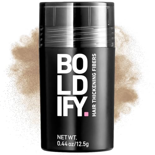 BOLDIFY Hair Fibers (12.5g) Fill In Fine and Thinning Hair for an Instantly Thicker & Fuller Look - Best Value & Superior Formula -14 Shades for Women & Men - Dark Blonde von Boldify